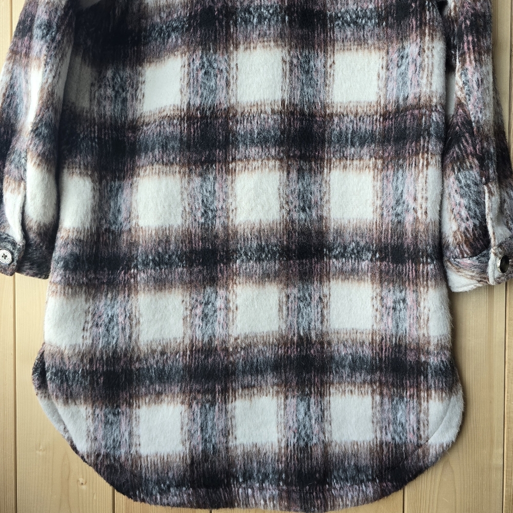 Two by Vince Camuto Wool Plaid Shacket Womens Small - Picture 11 of 13